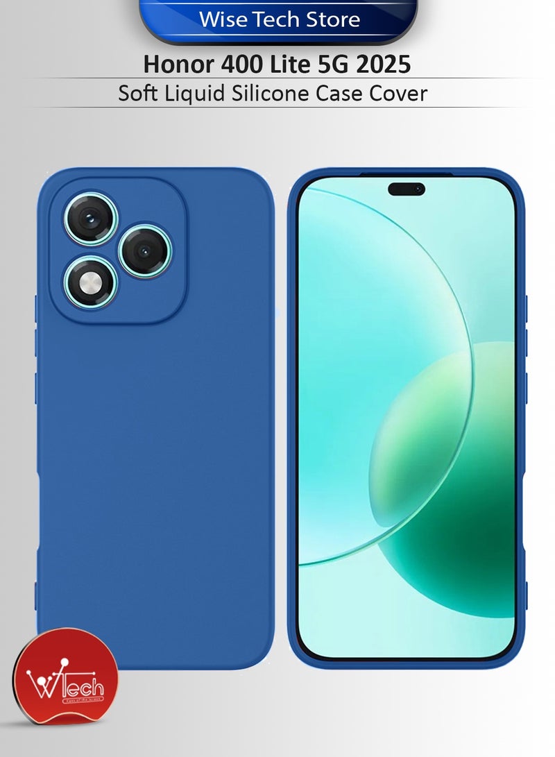دبليو تيك غطاء حماية Honor 400 Lite 5G 2025 من السيليكون السائل الناعم (MCRPSN) - أزرق كحلي - Image 1