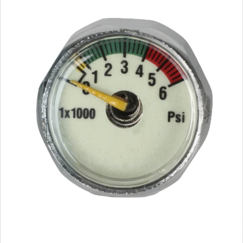 Mini Pressure Gauge 1Pc Aluminum Outer Case High Quality Material - Clear Number Markings Portable Design Precision Valve Pressure Measuring Tool for Carbon Dioxide Pressure Detection - Image 1