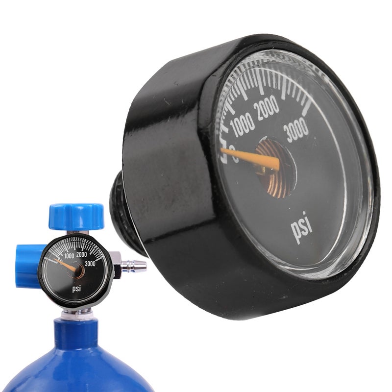 Mini Pressure Gauge 1Pc Aluminum Outer Case High Quality Material - Clear Number Markings Portable Design Precision Valve Pressure Measuring Tool for Carbon Dioxide Pressure Detection - Image 5
