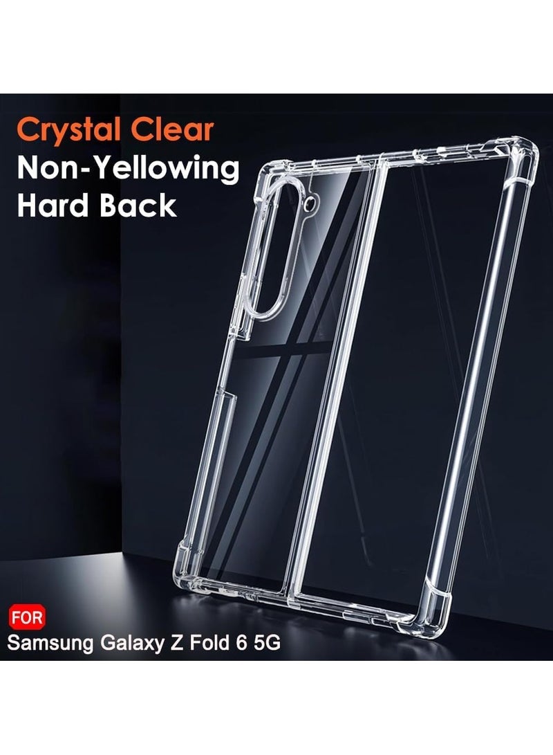 Samsung Galaxy Z Fold 6 Case with Camera Protection Transparent Back Protective - Scratch Resistant Hard PC Back Bumper Shockproof Cover for Samsung Galaxy Z Fold 6 5G (Bumber Case) - Image 4