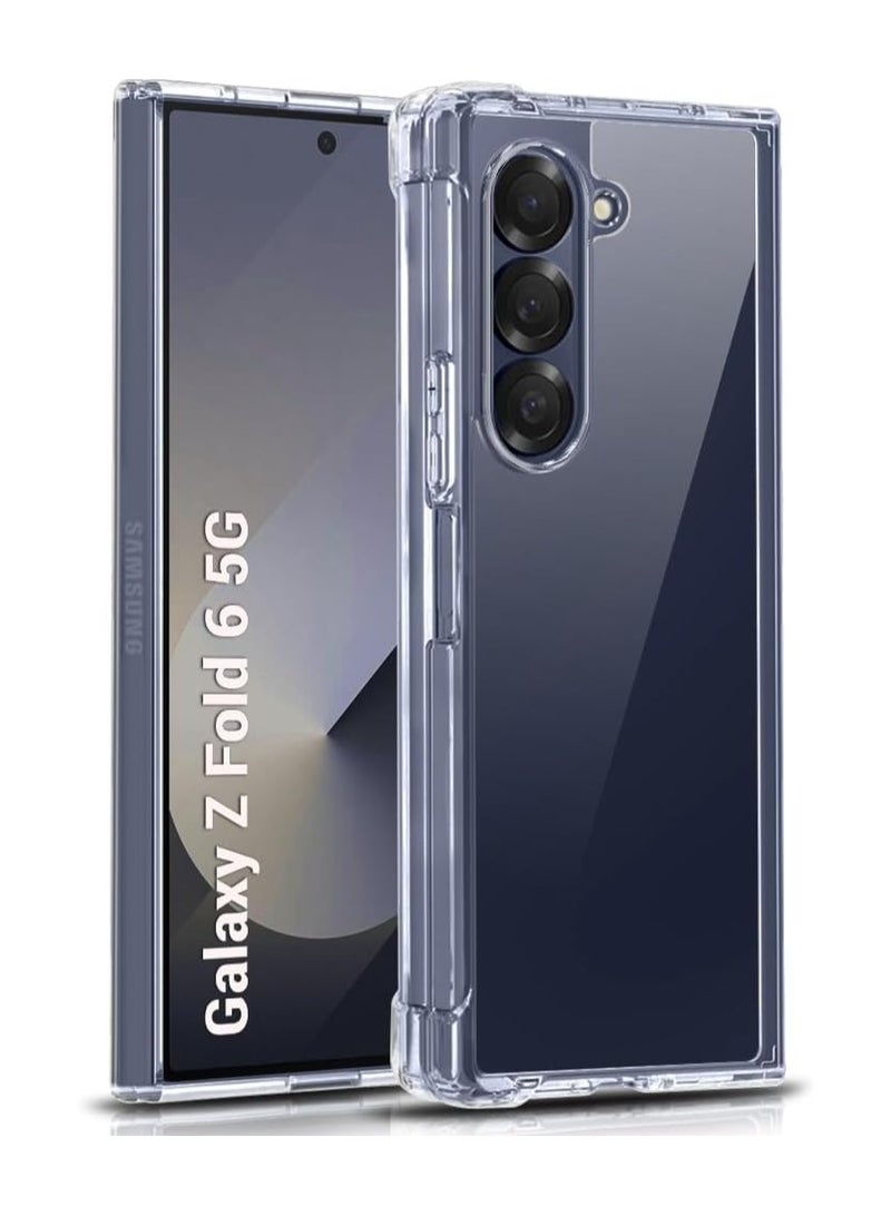 Samsung Galaxy Z Fold 6 Case with Camera Protection Transparent Back Protective - Scratch Resistant Hard PC Back Bumper Shockproof Cover for Samsung Galaxy Z Fold 6 5G (Bumber Case) - Image 1