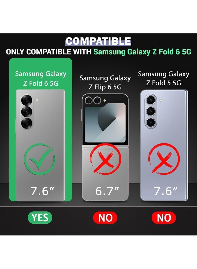 Samsung Galaxy Z Fold 6 Case with Camera Protection Transparent Back Protective - Scratch Resistant Hard PC Back Bumper Shockproof Cover for Samsung Galaxy Z Fold 6 5G (Bumber Case) - Image 2