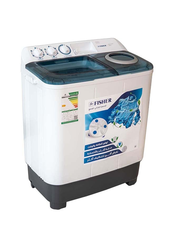 FISHER غسالة توين تاب 7 كجم بيضاء - Image 2