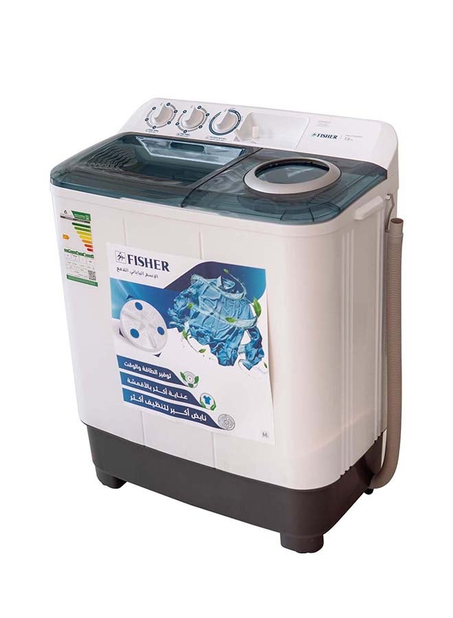 FISHER غسالة توين تاب 7 كجم بيضاء - Image 3