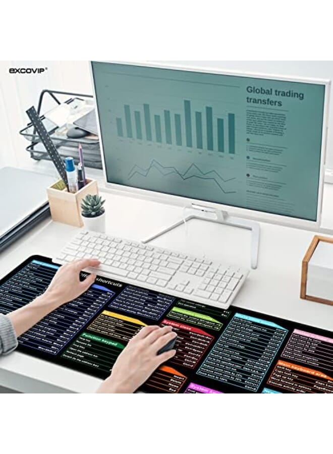 إكسوفيب لوحة ماوس كبيرة مقاس Xl لوحة ماوس قصيرة للمكتب ممتدة لوحة ماوس للكمبيوتر بساط مكتب مع حواف مخيطة لمكتب الألعاب والمنزل 800 × 300 مم 9124 - Image 2