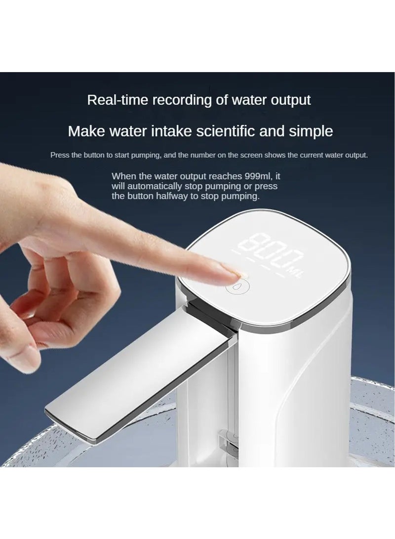 Captaintech USB Charging Automatic Drinking Water Pump, Portable Electric Water Dispenser, Water Bottle Switch (White) - Water Jug Pump, Water Bottle Pump - Image 2
