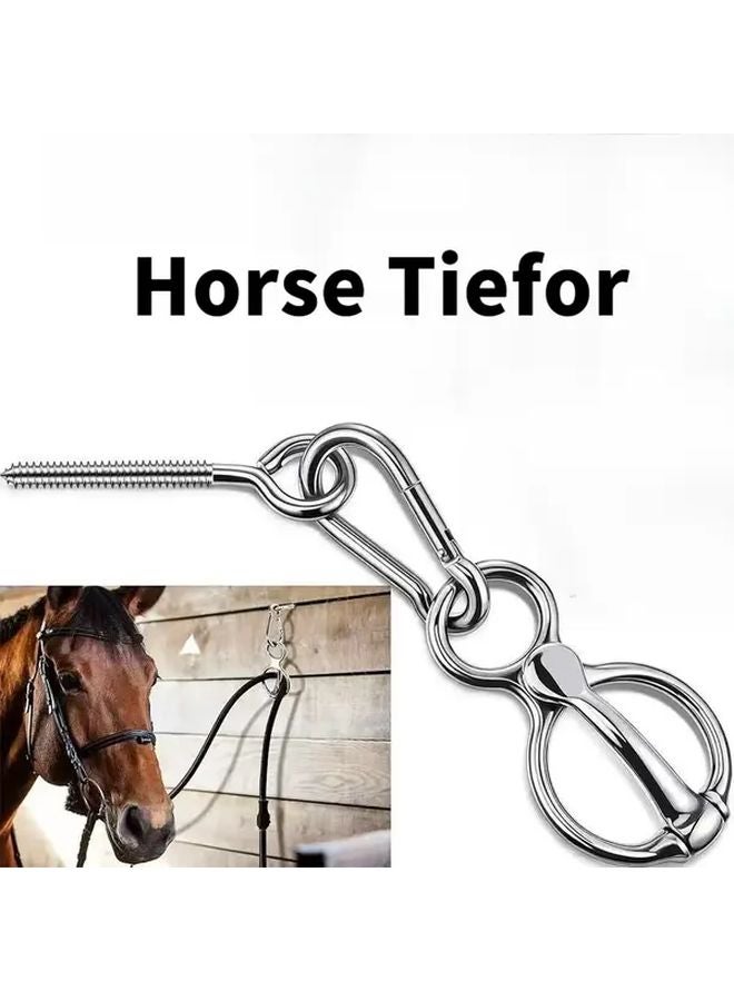 3pcs Stainless Steel Horse Rope Tie Buckle Set Durable Training Safety Collar - Image 2