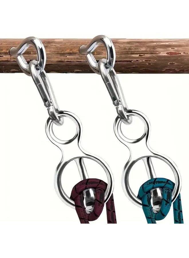 3pcs Stainless Steel Horse Rope Tie Buckle Set Durable Training Safety Collar - Image 4