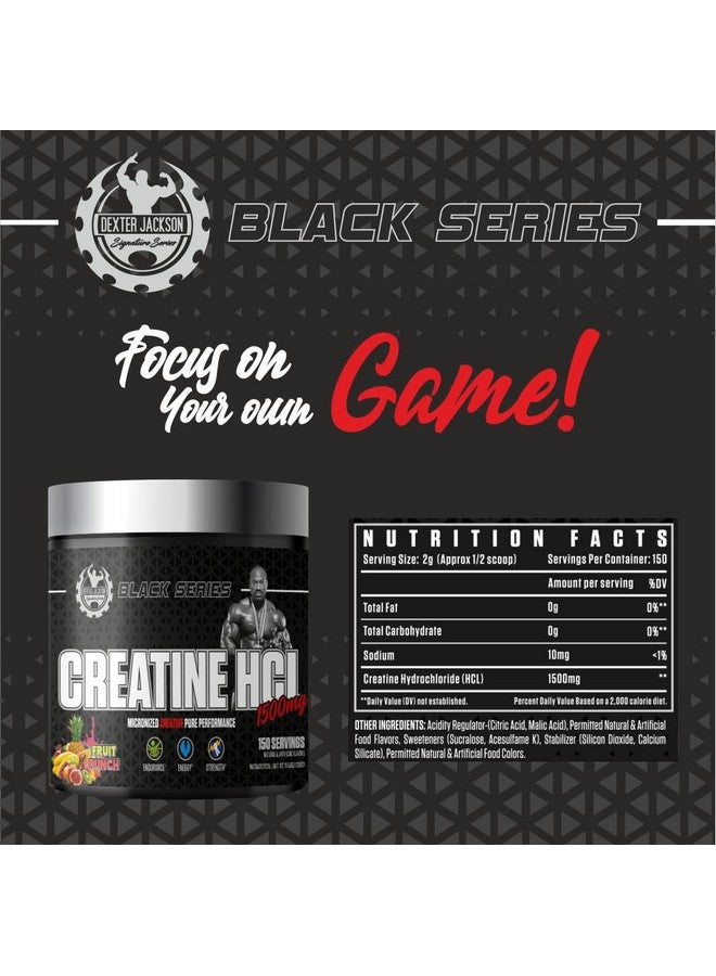 Dexter Jackson Black Series Creatine HCL | Fruit Punch Flavor | 150 Servings, 300gm | Advanced Creatine Hydrochloride for Enhanced Performance - Image 5
