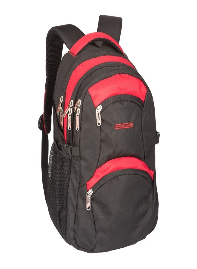 Cosmus Sun Casual College Backpack/School Bag (Black & Red) - Image 2