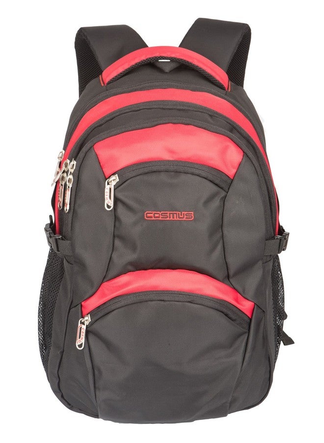Cosmus Sun Casual College Backpack/School Bag (Black & Red) - Image 1