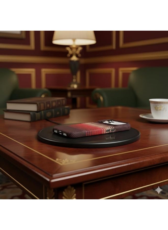 Carbon Fiber Phone Case for iPhone 17 pro max, Ultra-Thin Magnetic Cover with Kevlar Pattern, Scrub Texture Grip Skin, Sunset - Image 4