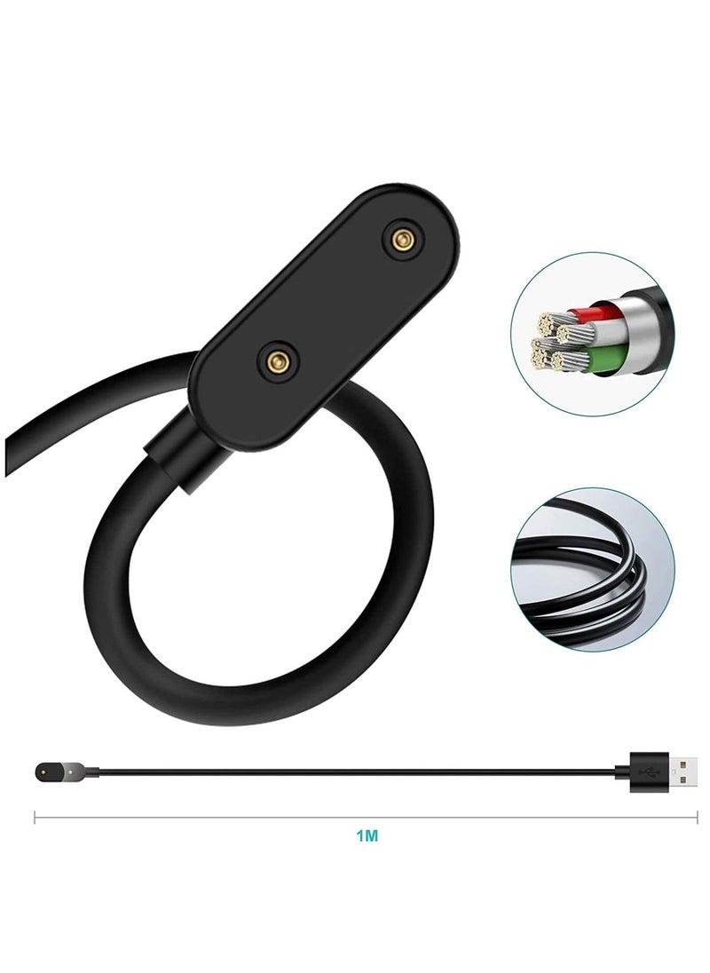 Charger Compatible with Huawei Watch Fit, USB Charging Cable Cord Base Dock Charger Adapter Stand For Huawei Band 6 smartwatch (Black)  - Image 2