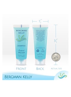 BERGMAN KELLY Hotel Toiletries Bundle (Tropical Waterfall, 1 oz each, 100 Pcs) 4-Piece Set: 25 Rectangular Bar Soap, 25 Shampoo, 25 Conditioner & 25 Body Lotion - Bulk Mini Guest Amenities Supply - pzsku/Z3340967EBDB5117DC9D6Z/45/_/1739532896/22396232-aae4-4621-acfc-0f91359a87f2