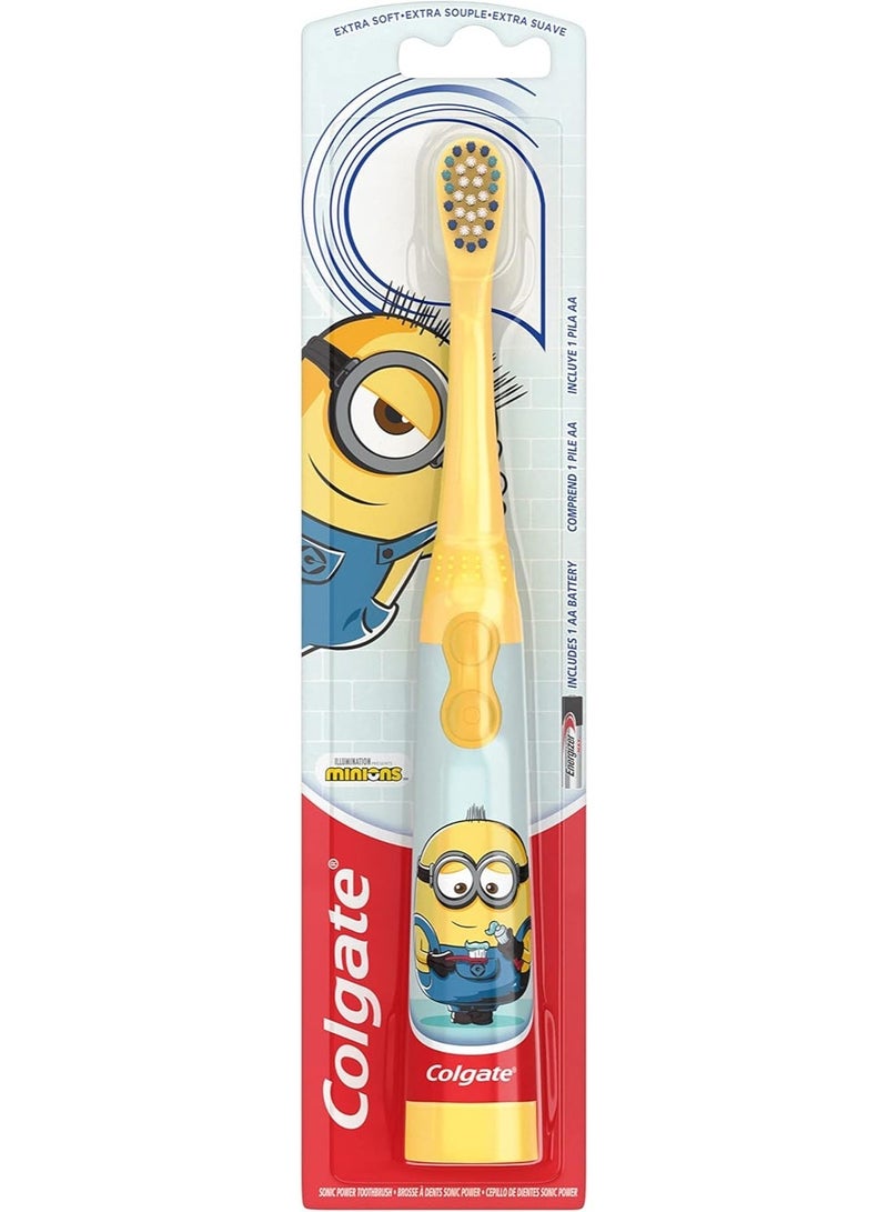 Colgate Kids Extra Soft Sonic Battery Powered Minions Toothbrush - 1 pc - Image 1