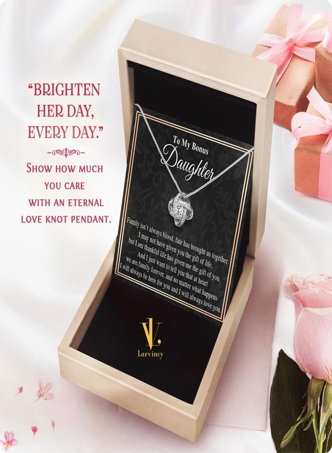 Larvincy Bonus Daughter Gifts from Stepdad or Stepmom With Heartfelt Message & Elegant Box - Valentines Day Gifts For Stepdaughter, To My Bonus Daughter Necklace On Birthday, Graduation & More - Image 3