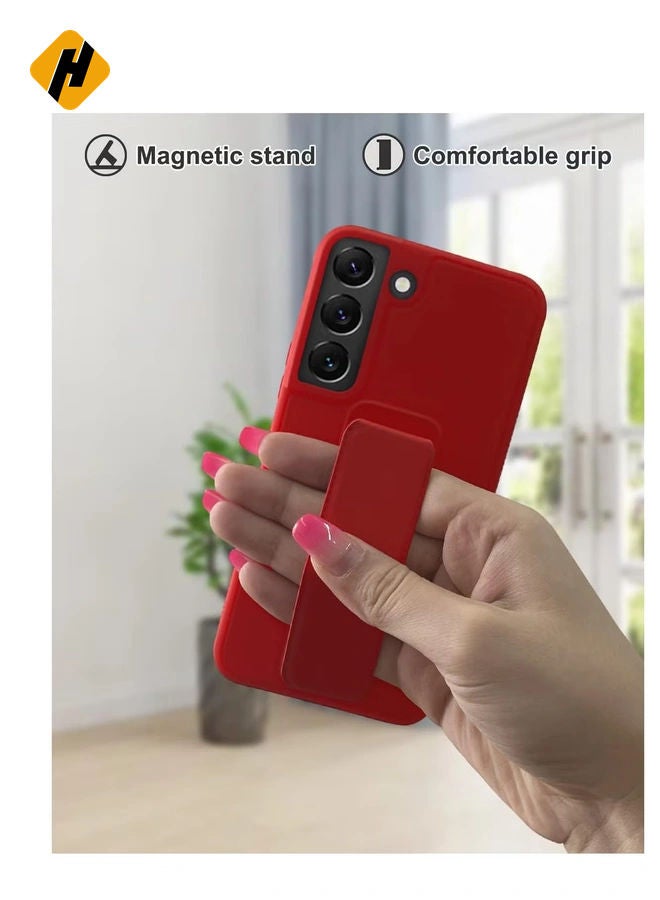 HuHa Samsung Galaxy S24 PLUS Case Cover Magnetic Car Mount Kickstand & Holder, Premium Silicone Vertical & Horizontal Hand Strap and Grip with Multi Stand for Samsung Galaxy S24 PLUS  - Image 2