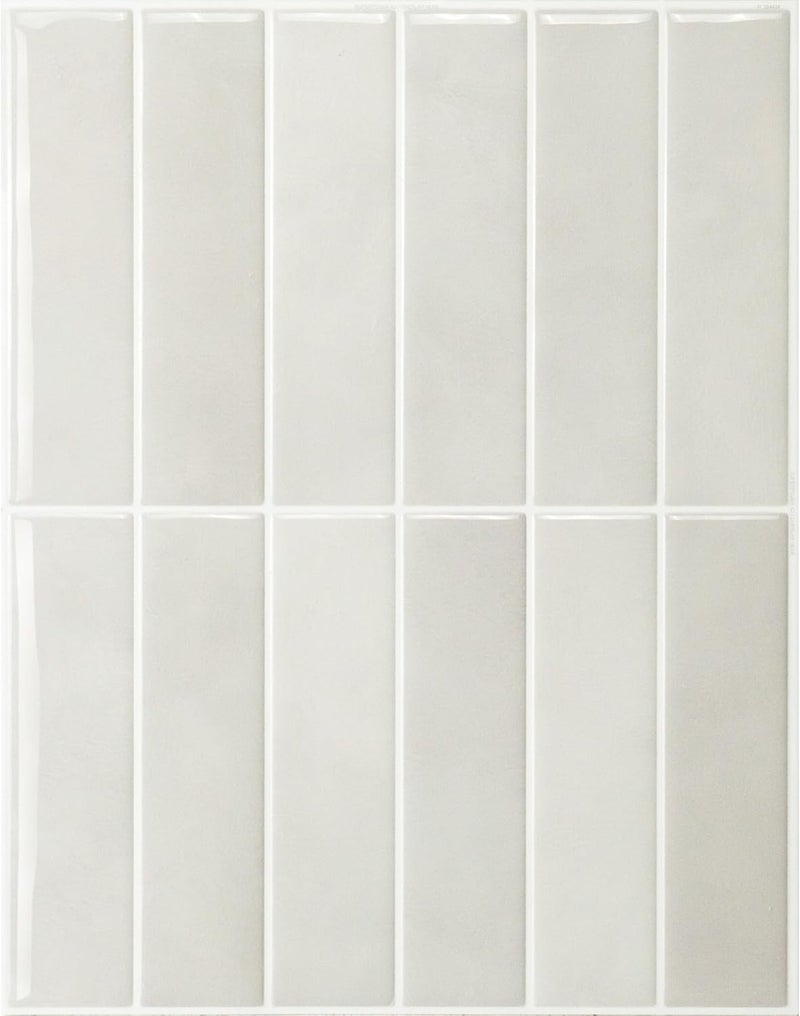 Smart Tiles Peel and Stick backsplash tiles, Morocco Grey/White, 5 Wall Panels (11,43"x9") for Kitchen Backsplash & Bathroom Vanity - Canadian Made Peel and Stick Tiles for Home Decor - Image 1