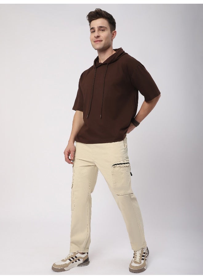 Beyoung - Off White Zip Pocket 3D Cargo Pants - Image 1