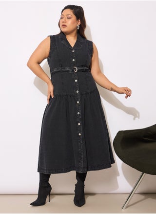 Belted Denim Midi Dress - pzsku/Z3340D90EA477ECE66C9AZ/45/1748286923/66c44bc0-ce0c-4c06-9527-8db2d3840131