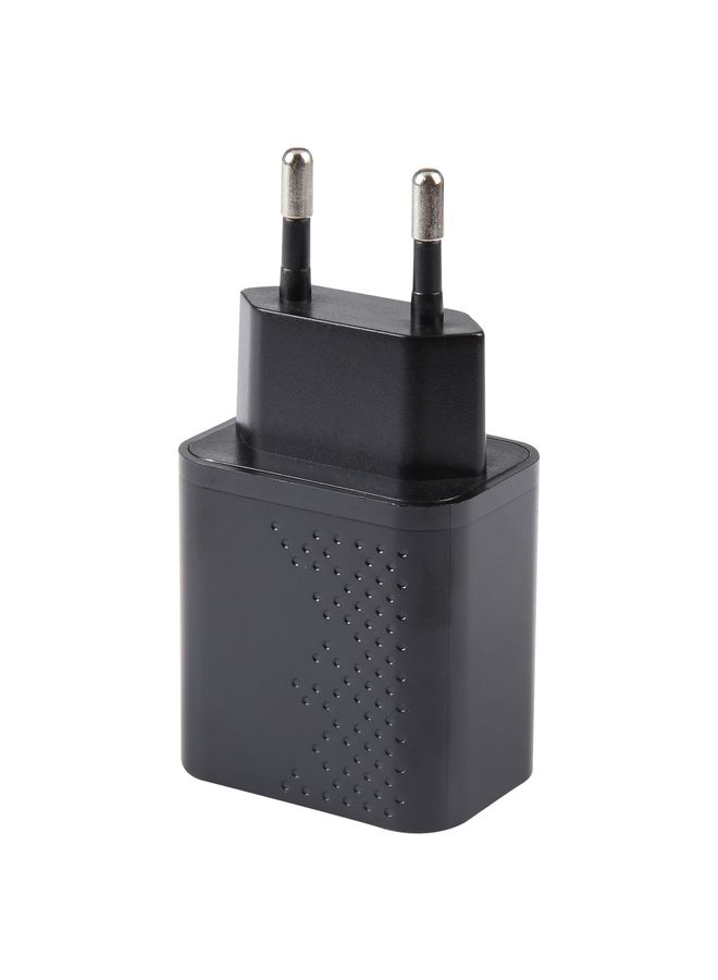 بيوينتي LZ-105PD 25W USB-C / Type-C Ports Dot Pattern Travel Charger, EU Plug(Black) - Image 2