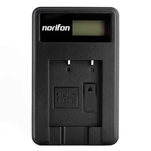 Norifon EN-EL19 LCD USB Charger for Nikon Coolpix S33, S7000, S6900, S2800, S100, S3100, S4100, S4300, S5200, S6500 Camera and More - Image 1