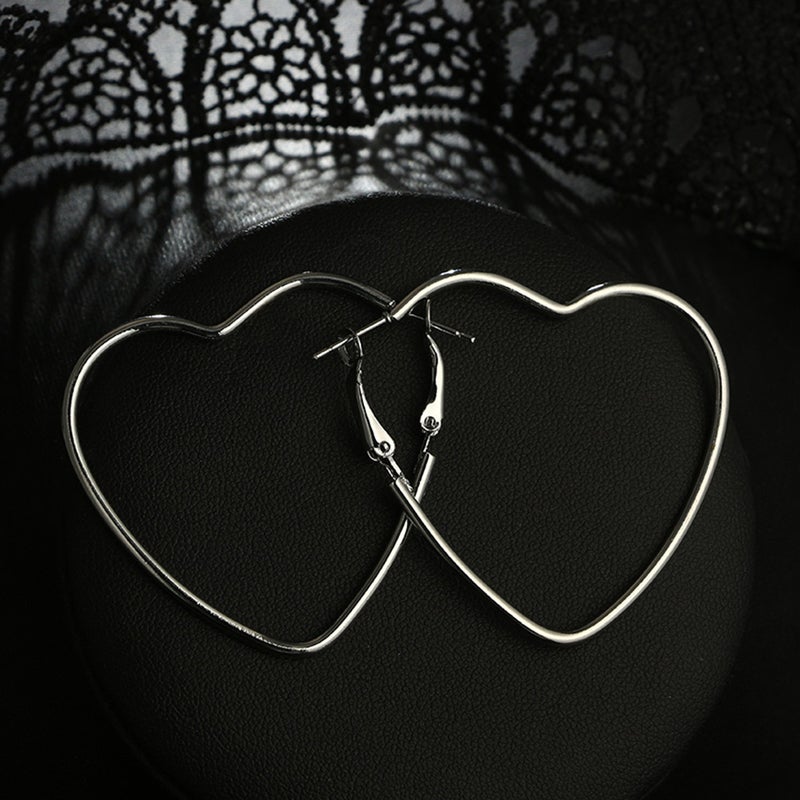 💍 زوجان من أقراط النساء بتصميم قلب عصري عتيق - Image 5