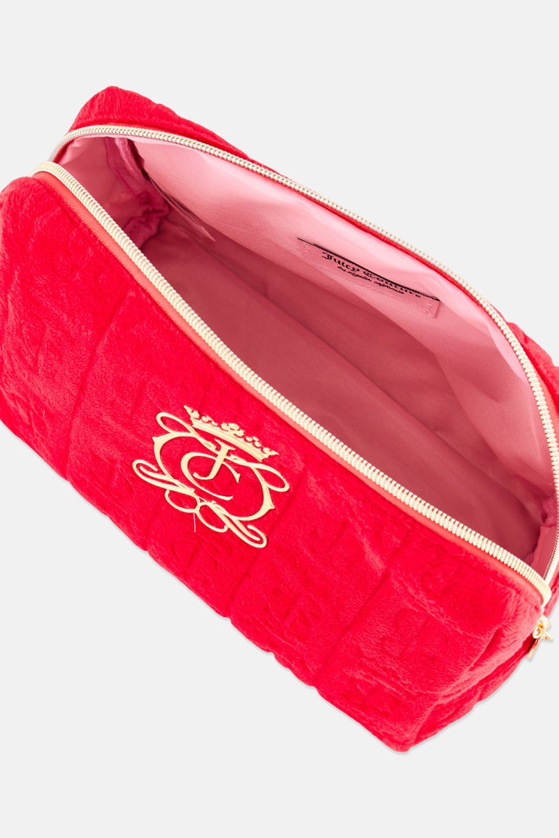 Juicy Couture Women Brand Logo Makeup Bag, Red - Image 2