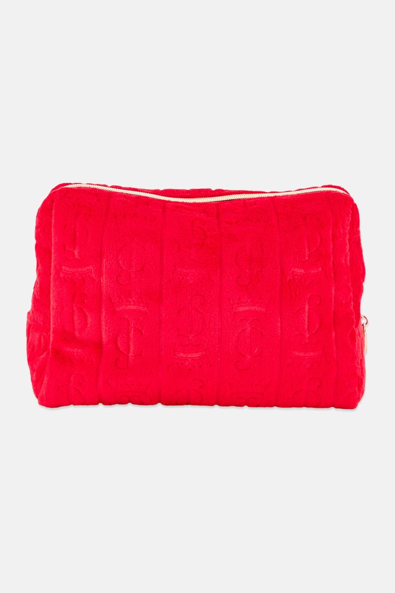 Juicy Couture Women Brand Logo Makeup Bag, Red - Image 3