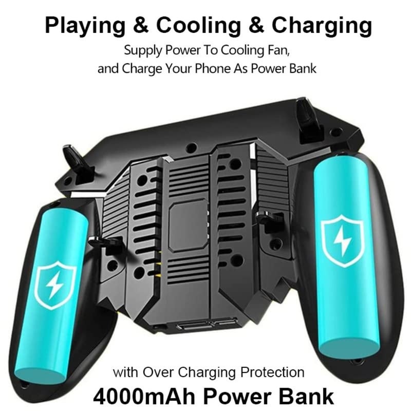 11 in 1 PUBG Mobile Controller Combo with Phone Coolerand4000mAh Battery L2R2 Triggers for PUBG/Call of Duty/Free Fire/Fornite, compatible with 4.7-6.5" iPhones and Android Phones - Image 3