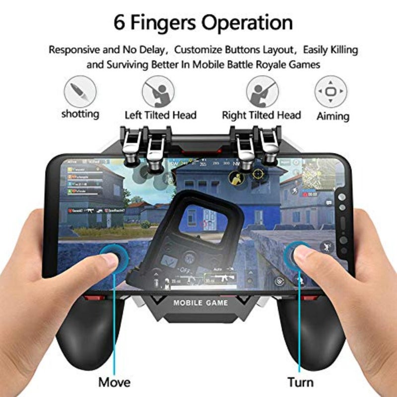 11 in 1 PUBG Mobile Controller Combo with Phone Coolerand4000mAh Battery L2R2 Triggers for PUBG/Call of Duty/Free Fire/Fornite, compatible with 4.7-6.5" iPhones and Android Phones - Image 2