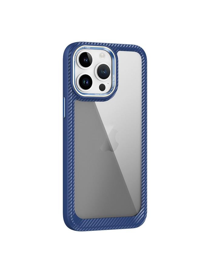 Zaboon Case For iPhone 13 Pro Carbon Fiber Transparent Back Panel Phone Case - Image 1