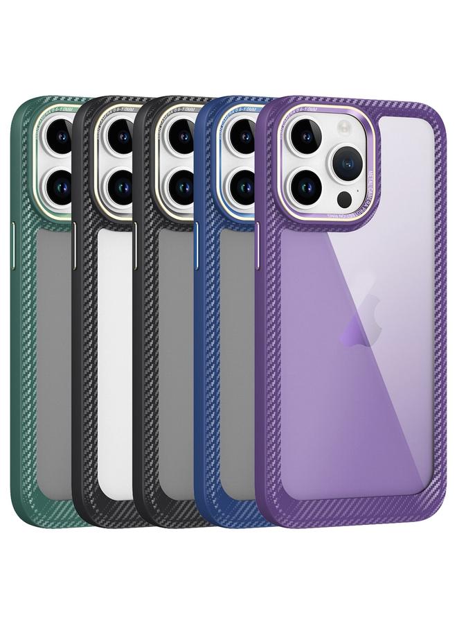 Zaboon Case For iPhone 13 Pro Carbon Fiber Transparent Back Panel Phone Case - Image 2