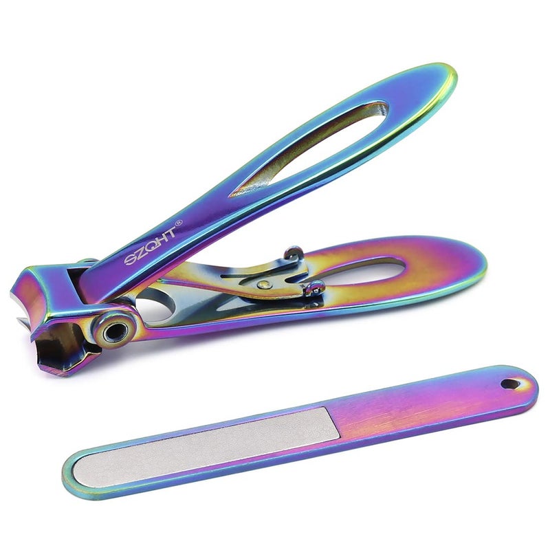 SZQHT Ultra Wide Jaw Opening Toenail Clippers Nail Clippers for Thick Nails Cutter for Ingrown Manicure SetPedicure KitMen  Women Prismatic