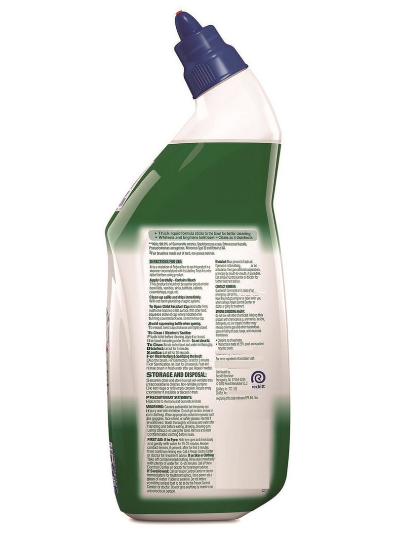 Lysol 2 In 1 Toilet Bowl Cleaner With Bleach 709 ML - Image 2