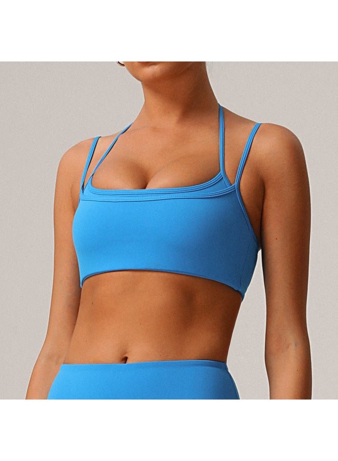 Push-up Yoga Bra For Women, Quick-dry Sports Halter Neck Fitness Running Bra, Beautiful Back Design, All-in-one