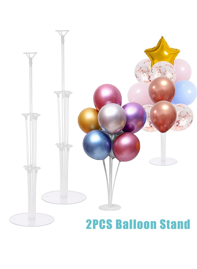 YOUGE 2Pcs Birthday Balloon Stand, Clear Balloon Stand Kit, Balloon Holder for Birthday Party Wedding Festival Balloons Decorations - Image 1