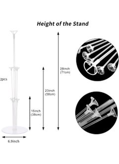 YOUGE 2Pcs Birthday Balloon Stand, Clear Balloon Stand Kit, Balloon Holder for Birthday Party Wedding Festival Balloons Decorations  - Image 2