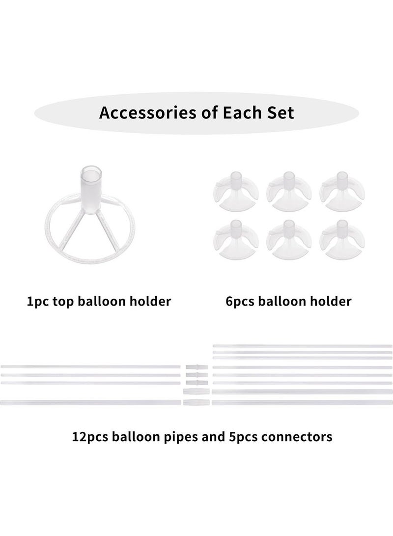 YOUGE 2Pcs Birthday Balloon Stand, Clear Balloon Stand Kit, Balloon Holder for Birthday Party Wedding Festival Balloons Decorations - Image 3