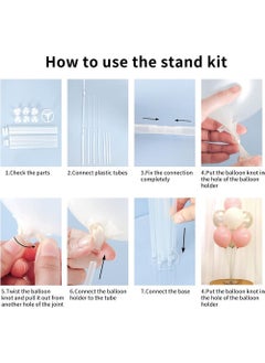 YOUGE 2Pcs Birthday Balloon Stand, Clear Balloon Stand Kit, Balloon Holder for Birthday Party Wedding Festival Balloons Decorations  - Image 4