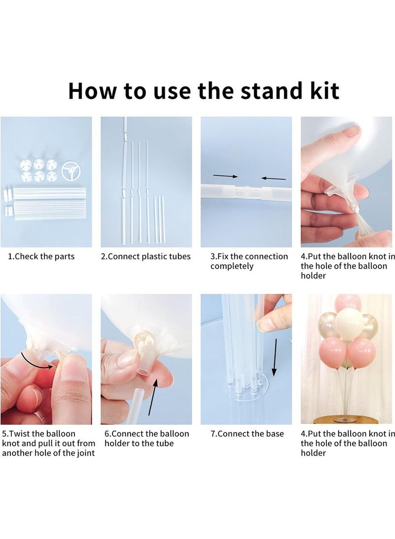 YOUGE 2Pcs Birthday Balloon Stand, Clear Balloon Stand Kit, Balloon Holder for Birthday Party Wedding Festival Balloons Decorations - Image 4