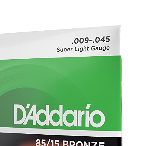D'Addario دي أداريو EZ890 85/15 أوتار جيتار أكوستيك برونزية_(.009-.045_نغمة مشرقة كاملة)_مصنوعة من الفولاذ المقاوم للصدأ - Image 4