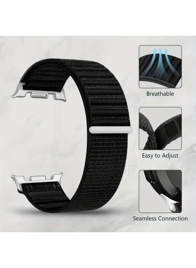 Deep Blue Nylon Sport Strap For Samsung Galaxy Watch 8 And Watch Classic - Image 3