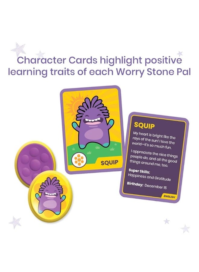 hand2mind hand2mind Worry Stone Pals, Worry Stones for Anxiety, Fidget Bracelet for Kids, Kids Anxiety Relief, Toddler Sensory Toys, Calming Toys, Calm Down Corner Supplies, Social Emotional Learning Activities - Image 4
