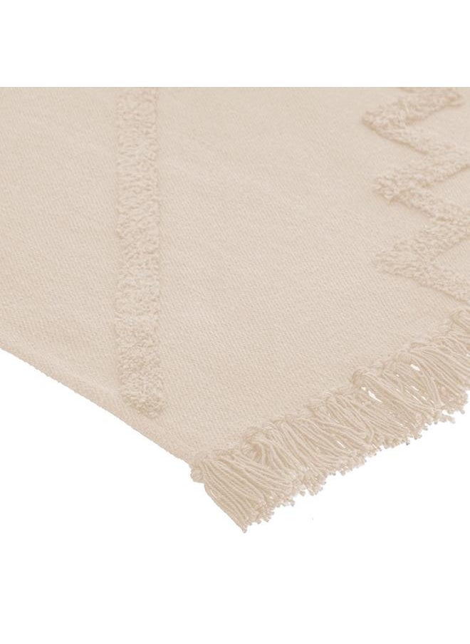 Inca Tufted Pattern Fringe Detail Decorative Cotton Rug Ivory 120 x 170cm 172464A - pzsku/Z334184A3DC981438C615Z/45/_/1735651801/80bc1300-88bf-4123-b84c-19508bb057fa