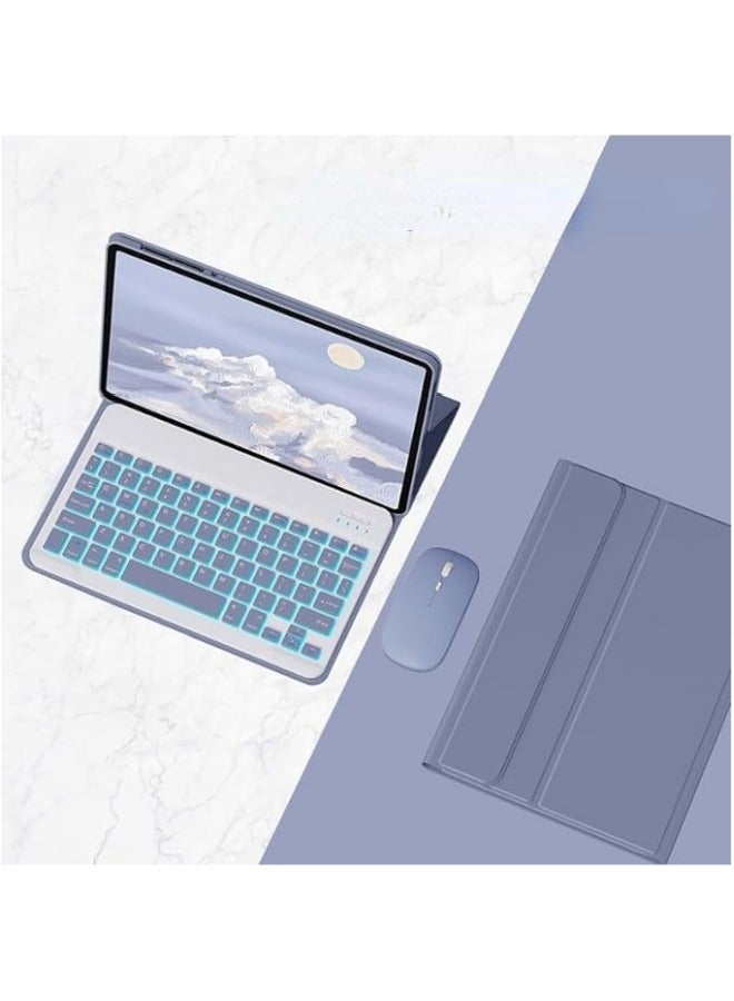 General Backlit Keyboard Case Compatible with Lenovo Xiaoxin Pad 2024 Case 11Inch, Detachable Wireless Keyboard Slim Leather Smart Cover with Mouse  - Image 1