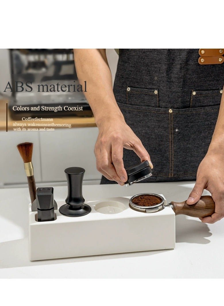 Coffee Filter Tamper Holder Espresso Tamper Mat Stand Tamper Station Base Non Slip for Cafe Coffee Espresso Machine Accessories- 6 Holes - Image 2