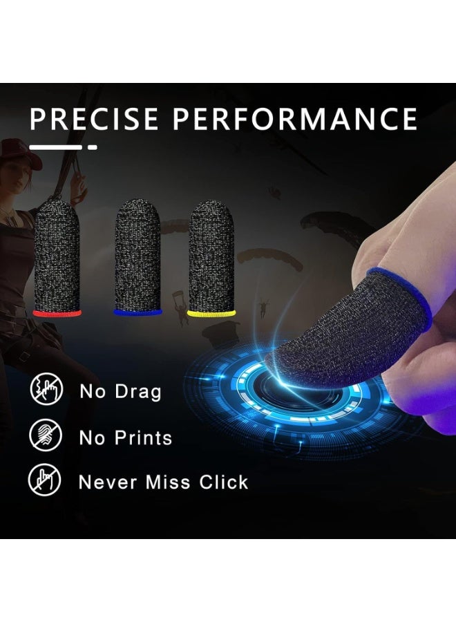 Anti Sweat Gaming Finger Sleeves, Premium Super-thin Breathable Silver Fiber Thumb Finger Gloves, High Touch Sensitivity（12 Pcs） - Image 3