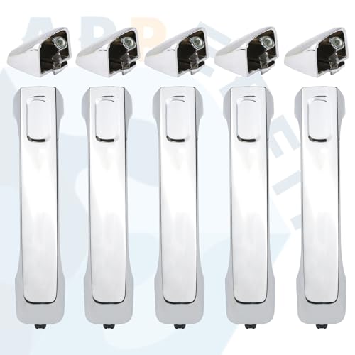 APPERFiT Exterior Door Handle w/End Cap 15794315 15932907 Chrome for Front & Rear Door, Left Driver & Right Passenger Side Compatible with Hummer H3 H3T 2006 2007 2008 2009 2010 Door Parts - Image 5