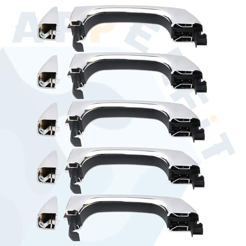 APPERFiT Exterior Door Handle w/End Cap 15794315 15932907 Chrome for Front & Rear Door, Left Driver & Right Passenger Side Compatible with Hummer H3 H3T 2006 2007 2008 2009 2010 Door Parts - Image 4